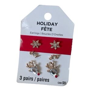 Holiday Christmas Earrings Set